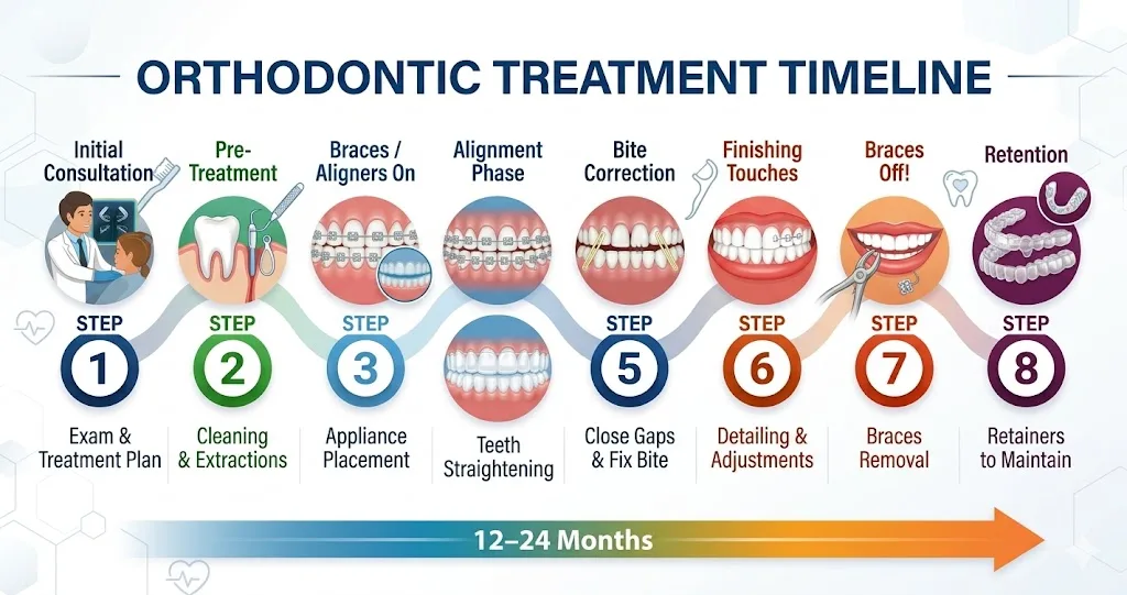 The Complete Timeline of Orthodontic Treatment: A Detailed Guide to Your Smile Journey