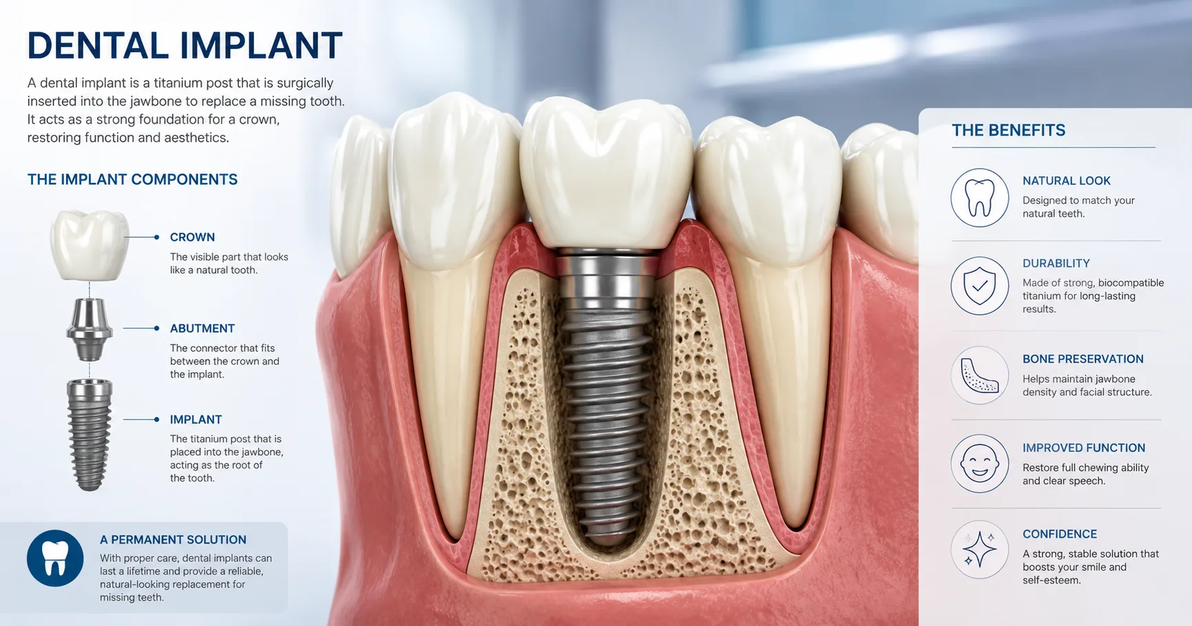 Benefits of dental implant